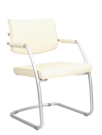 Офисный стул Delta (Дельта) сильвер Экокожа Слоновая кость