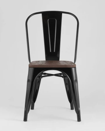 Купить Стул TOLIX WOOD черный глянцевый по низкой цене