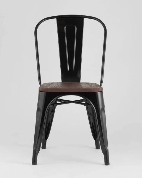 Купить Стул TOLIX WOOD черный глянцевый по низкой цене