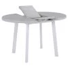 Купить Стол Next круглый раскладной 90-120x90x76,5см, Бетон Лайт, белый по низкой цене