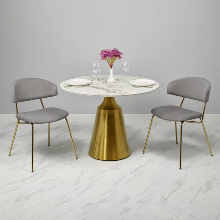 Купить Стул Elle серый с золотыми ножками RF 0781 по низкой цене