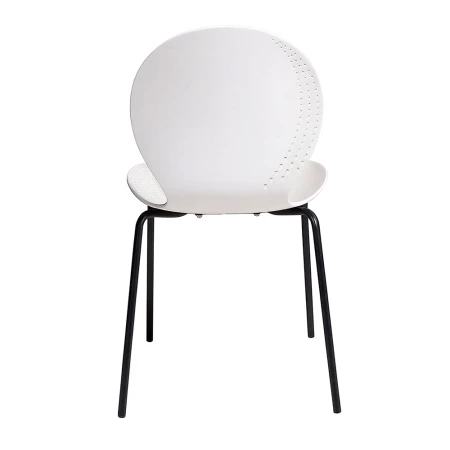 Купить Комплект из 4-х стульев Wave белый с черными ножками в интернет-магазине КупиКресла.ру