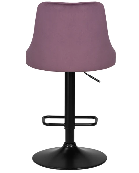 Стул барный DOBRIN JOSEPH BLACK, пудрово-сиреневый велюр (MJ9-52) для кафе, ресторанов и кухни