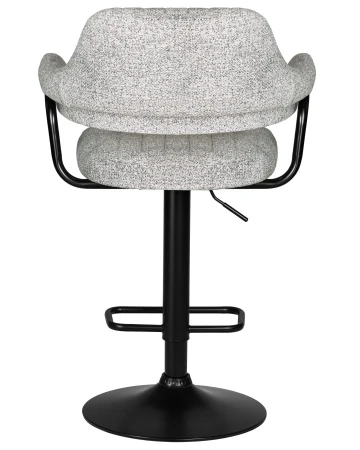 Купить Стул барный DOBRIN CHARLY BLACK, светло-серый твид (LEO04) по выгодной цене для кафе, ресторанов и кухни