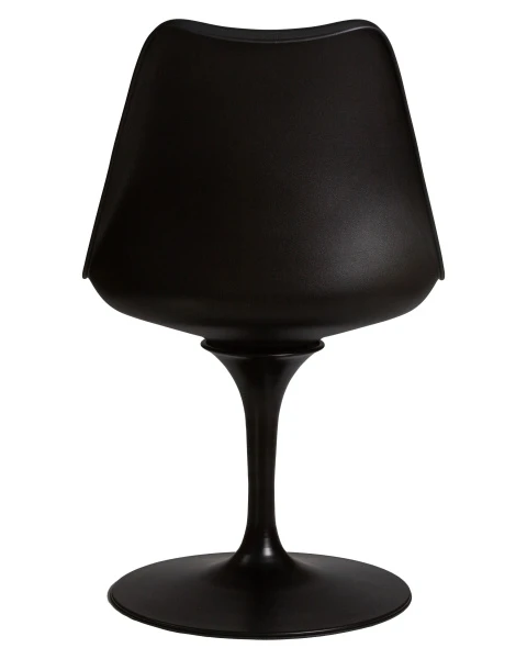 Купить Стул обеденный DOBRIN TULIP, черное основание, цвет черный (B-03) по низкой цене