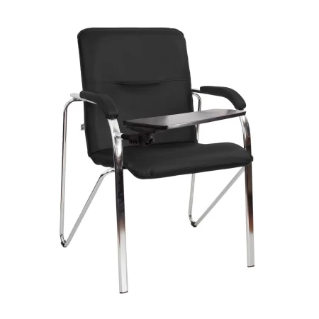 Офисный стул Самба хром со столиком дерево (Samba TE Wood) для посетителей и сотрудников фото