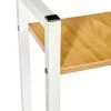 Купить Стол письменный с полками Frame 100x45x110 см, светлое дерево, белый по низкой цене