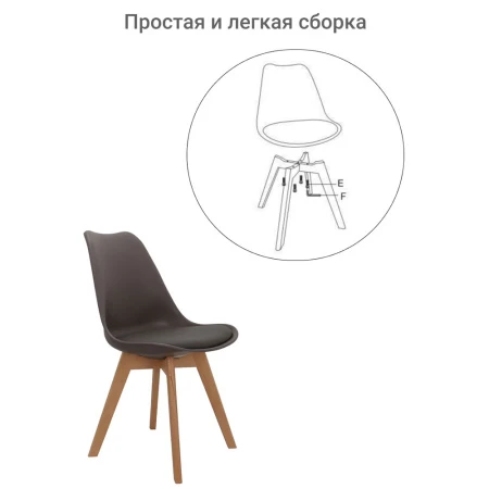 Купить Комплект из 4-х стульев Eames Bon латте в интернет-магазине КупиКресла.ру