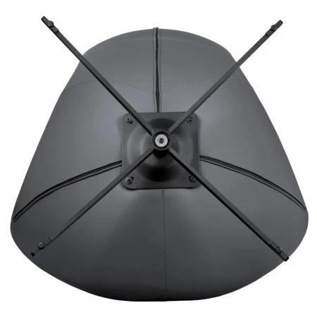 Купить Кресло HUG тёмно-серый, экокожа, шенилл по низкой цене