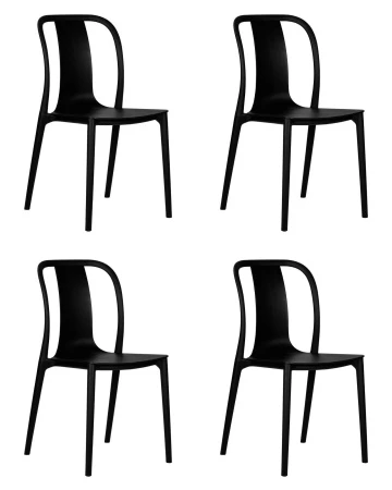 Набор 4 шт Стул обеденный DOBRIN ADAM, черный