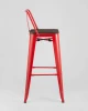 Купить Стул барный TOLIX WOOD со спинкой красный глянцевый по выгодной цене для кафе, ресторанов и кухни