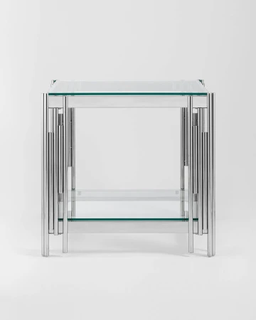 Купить Журнальный столик 55*55 ГЭТСБИ серебро по низкой цене