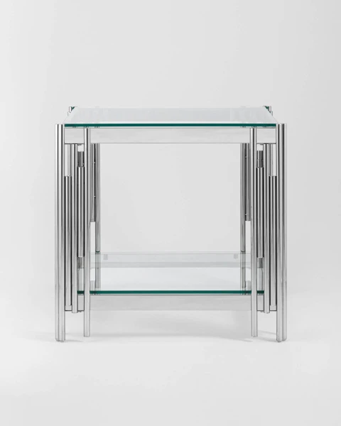 Купить Журнальный столик 55*55 ГЭТСБИ серебро по низкой цене