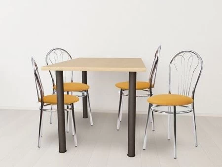 Купить Стул VENUS (Венус) хром Nowystyl (Искусственная кожа V 14 черный) в интернет-магазине КупиКресла.ру