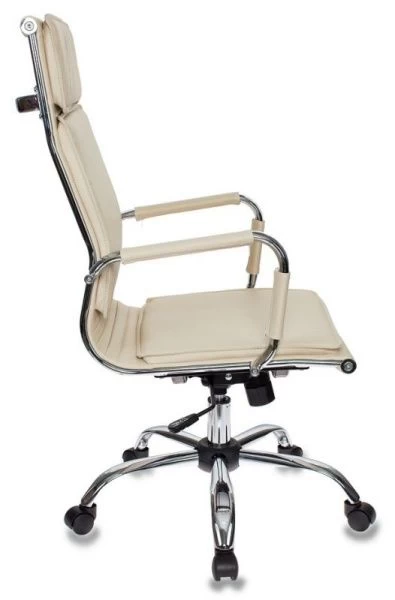 Кресло руководителя Бюрократ Ch-993 слоновая кость эко.кожа крестовина металл хром | Купить в КупиКресла.ру
