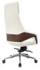 Кресла руководителя - Кресло руководителя Бюрократ _DAO-2 бежевый кожа с подголов. крестовина алюминий