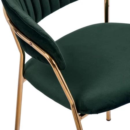 Купить Комплект из 2-х стульев Turin зеленый, золотые ножки в интернет-магазине КупиКресла.ру