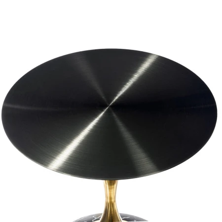 Купить Кофейный столик Angel 40x55см, чёрный мрамор, металл по низкой цене