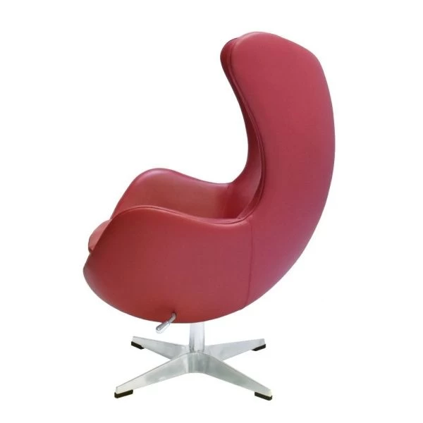 Купить Кресло EGG CHAIR красный, натуральная кожа по низкой цене