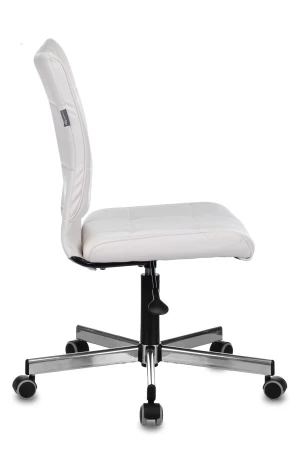 Офисные кресла - Кресло Бюрократ CH-330M белый Lincoln 100 эко.кожа крестовина металл хром