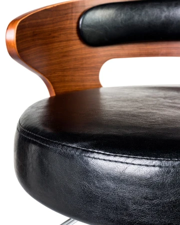 Купить Набор 2 шт Стул барный DOBRIN FRED, коричневое дерево, чёрный в интернет-магазине КупиКресла.ру