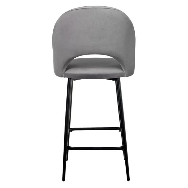Стул полубарный Leo темно-серый для кафе, ресторанов и кухни