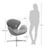 Купить Кресло SWAN STYLE CHAIR, бежевый, искусственная замша по низкой цене