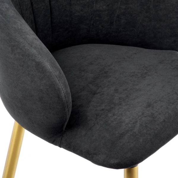 Купить Стул Paola графит, матовое золото, на поворотном механизме по низкой цене