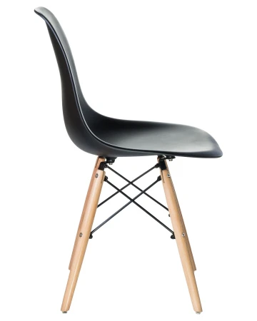 Купить Стул обеденный DOBRIN DSW, ножки светлый бук, цвет чёрный (B-03) по низкой цене