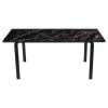 Купить Стол Areal раскладной 140-180х80х75 чёрный мрамор с чёрными ножками по низкой цене