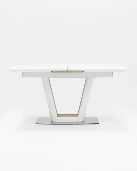 Купить Стол обеденный Атланта раскладной 160-200*90 глянцевый белый по низкой цене