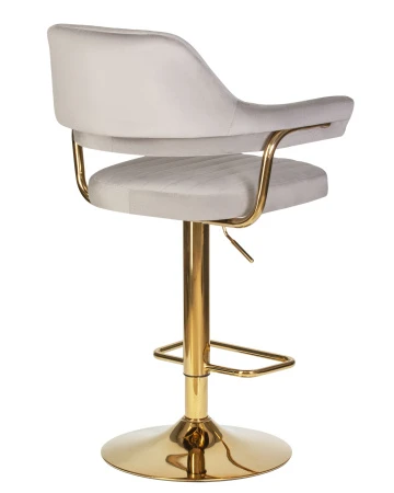 Купить Набор 2 шт Стул барный DOBRIN CHARLY GOLD, серый велюр (MJ9-75) в интернет-магазине КупиКресла.ру