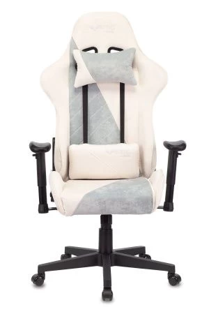 Кресла для геймеров - Кресло игровое Zombie VIKING X Fabric белый/серо-голубой с подголов. крестовина пластик
