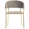 Купить Стул Turin латте с золотыми ножками по низкой цене