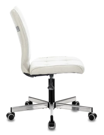 Офисные кресла - Кресло Бюрократ CH-330M молочный Velvet 20 крестовина металл хром