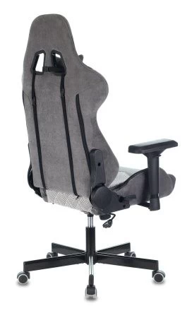 Кресла для геймеров - Кресло игровое Zombie VIKING 7 KNIGHT Fabric серый Loft ромбик текстиль/эко.кожа с подголов. крестовина металл