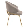 Купить Стул-полукресло Emil латте с золотыми ножками по низкой цене