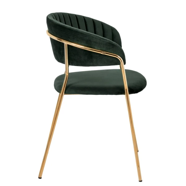 Купить Комплект из 2-х стульев Turin зеленый, золотые ножки по низкой цене