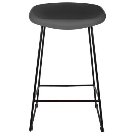 Купить Стул полубарный Neo чёрный с чёрными ножками по выгодной цене для кафе, ресторанов и кухни