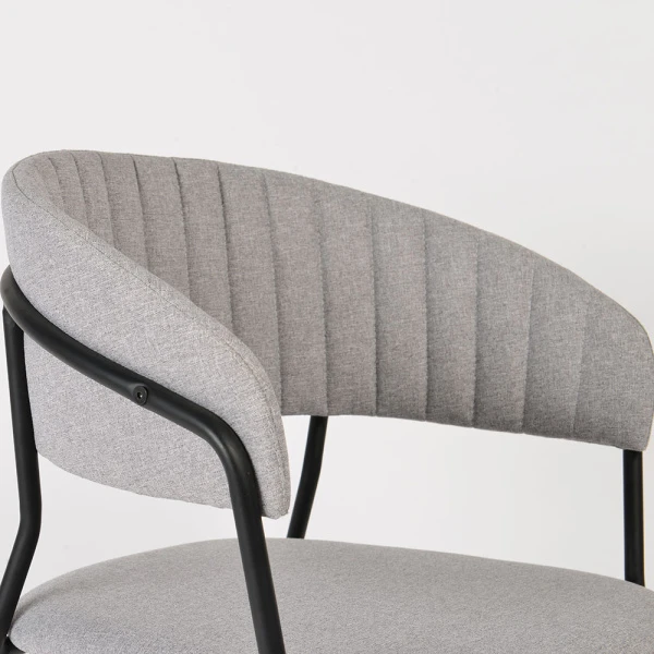 Купить Стул Turin серый с чёрными ножками по низкой цене