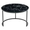 Купить Набор кофейных столиков Tango чёрный мрамор с чёрными ножками, 2шт по низкой цене