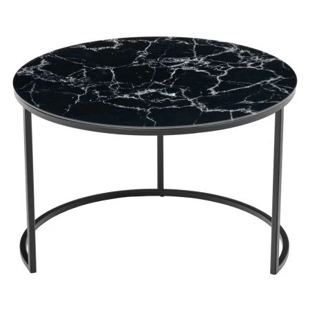 Купить Набор кофейных столиков Tango чёрный мрамор с чёрными ножками, 2шт по низкой цене