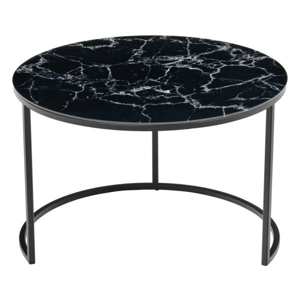 Купить Набор кофейных столиков Tango чёрный мрамор с чёрными ножками, 2шт по низкой цене