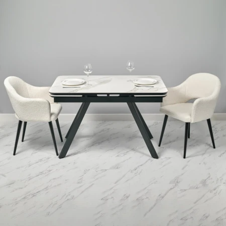 Купить Стул Bruno белый, искусственный мех по низкой цене