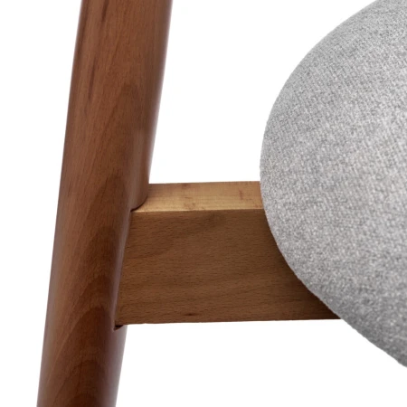 Купить Стул Lucas 3 серый букле с ножками цвета орех по низкой цене