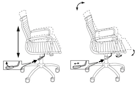 Кресла руководителя - Кресло руководителя Бюрократ CH-883-LOW слоновая кость эко.кожа низк.спин. крестовина металл хром