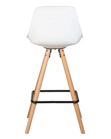 Купить Набор 2 шт Стул полубарный DOBRIN RONNI, ножки светлый бук, белый (ZL-W-02) в интернет-магазине КупиКресла.ру