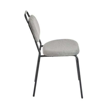 Купить Стул MOLLY разборный черный каркас серое сиденье по низкой цене
