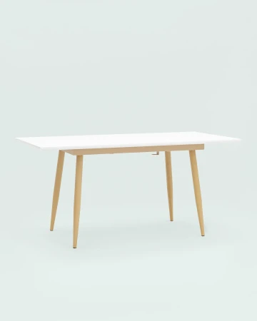 Купить Стол обеденный Стокгольм раскладной 120-160*80 белый по низкой цене