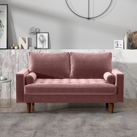 Купить Диван Scott двухместный пыльно-розовый по низкой цене
